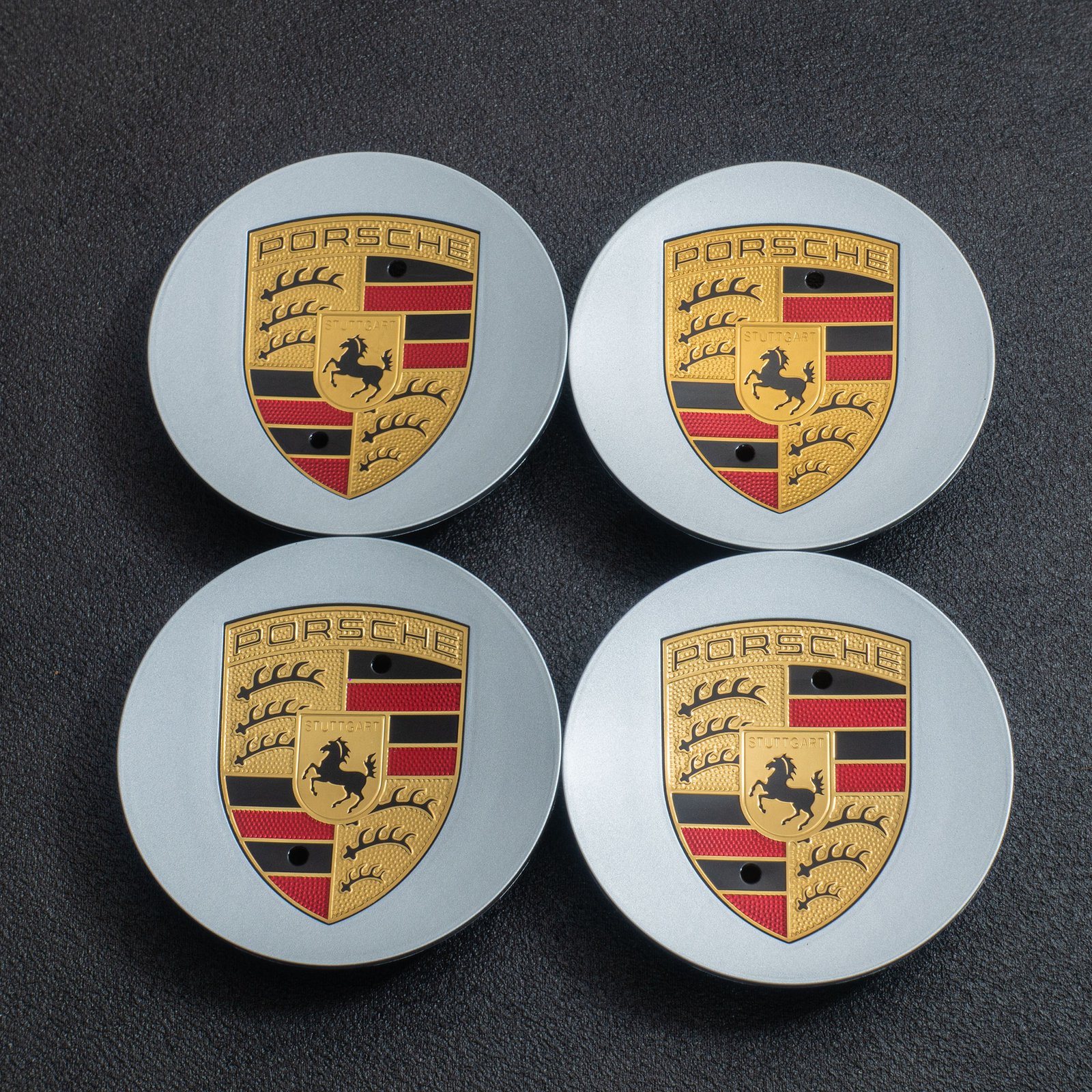 Porsche 65mm Nabendeckel 95B601150 Radkappen Gold/Silber