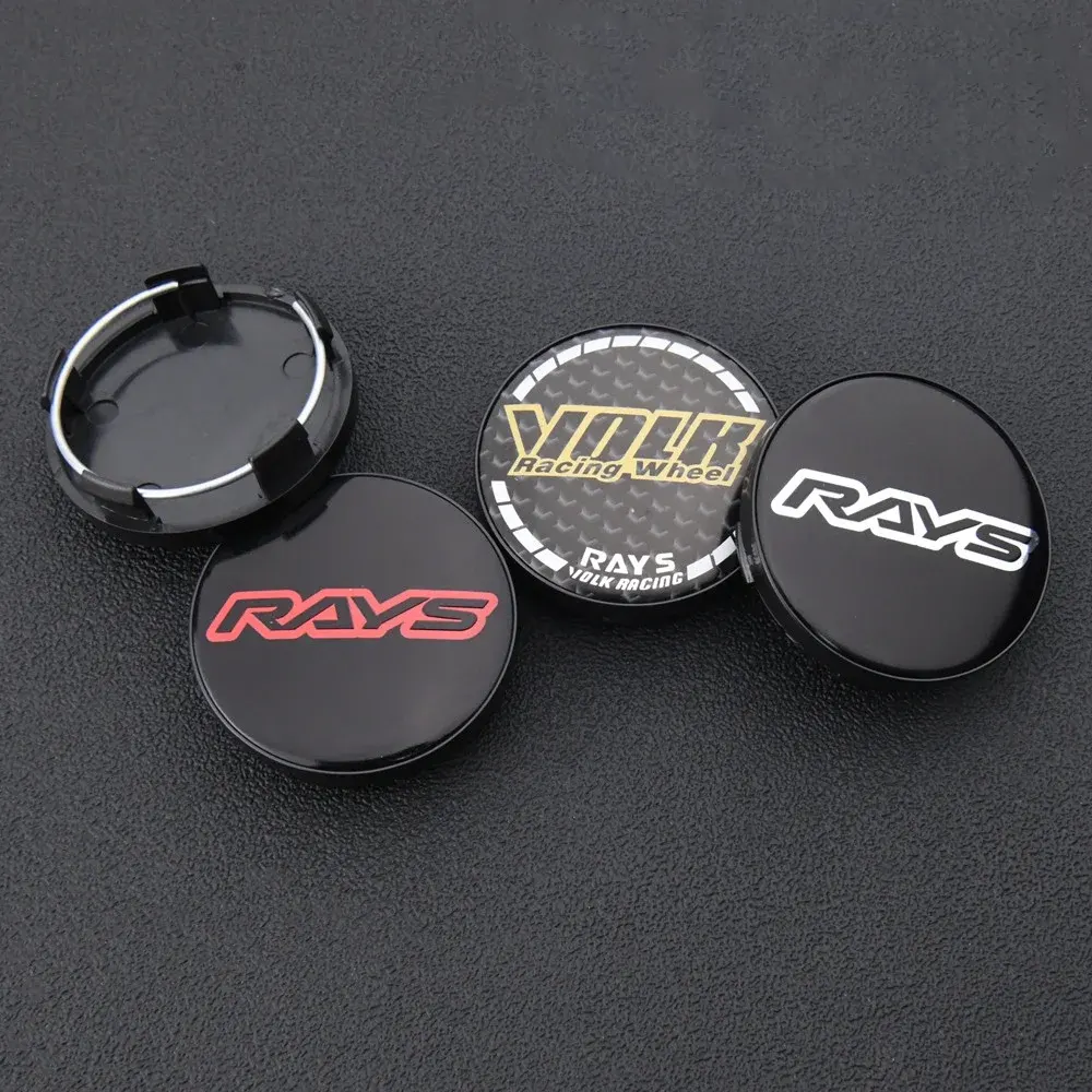 4X 58mm Rays Volk Radkappen Radnabenkappen Emblem - Image 2