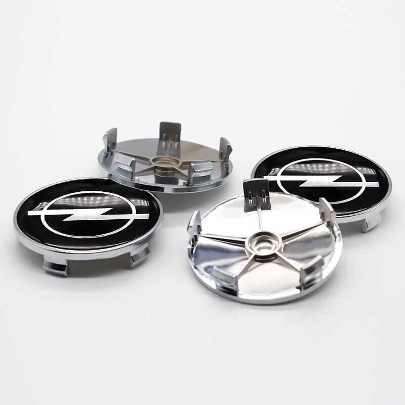 4 Stück Opel 68mm Nabendeckel Radkappen Schwarz - Image 2