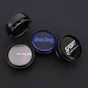 4X 66mm Racing R Sport Logo Radkappen Radnabenkappen