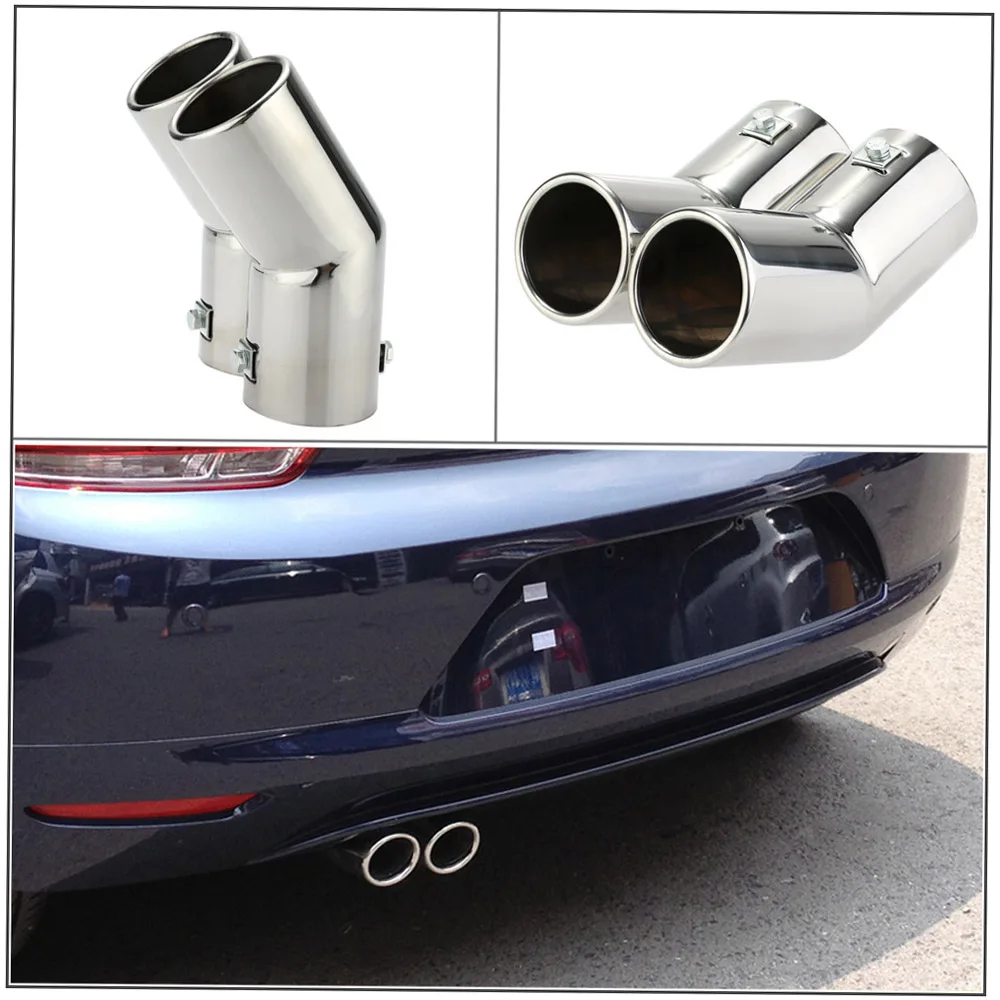 Doppelrohre Edelstahl-Auspuffendrohre Schalldämpferspitzen für VW Golf 4 Bora Jetta - Image 8
