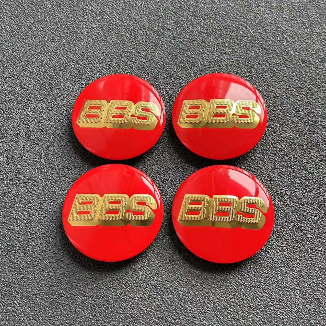 4 Stück 70mm BBS 09:24.030 Nabendeckel Nabenkappen rotes Gold - Image 4
