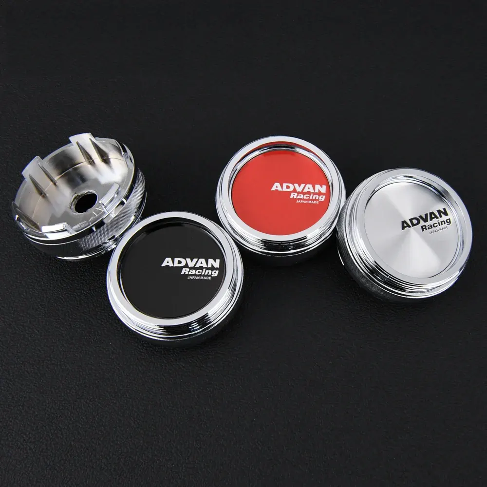 4 Stück JDM 60mm Advan Nabendeckel Nabenkappen