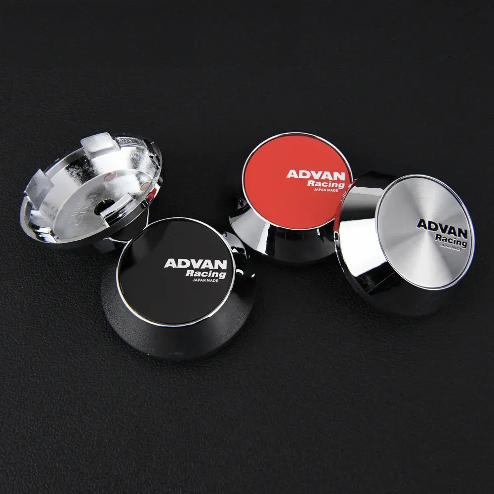 4 Stück JDM 65mm Advan Nabendeckel Nabenkappen