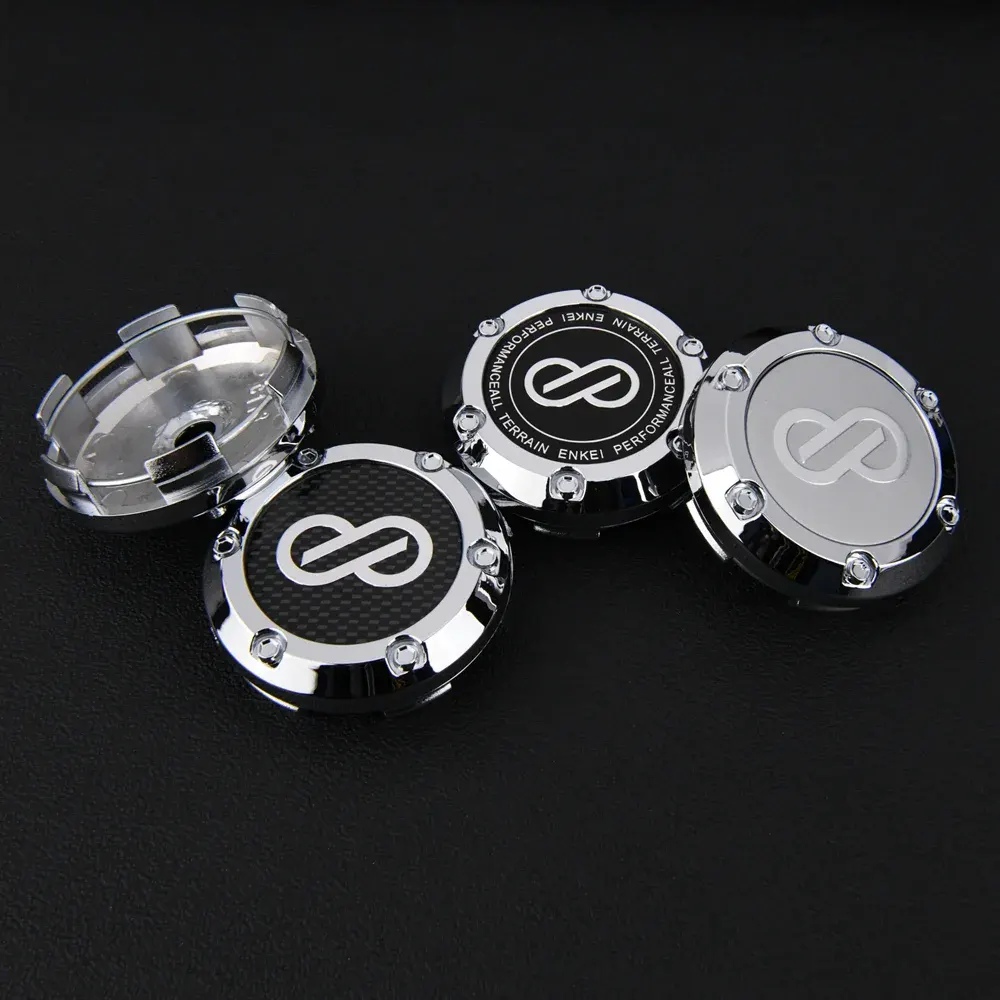 4 Stück JDM 66mm enkei Nabendeckel Nabenkappen