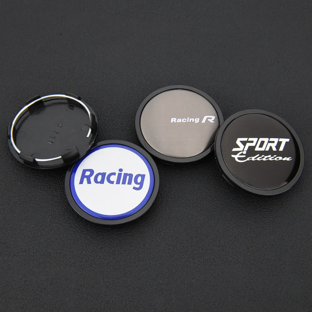 4 Stück JDM 65mm racing sport Nabendeckel Nabenkappen