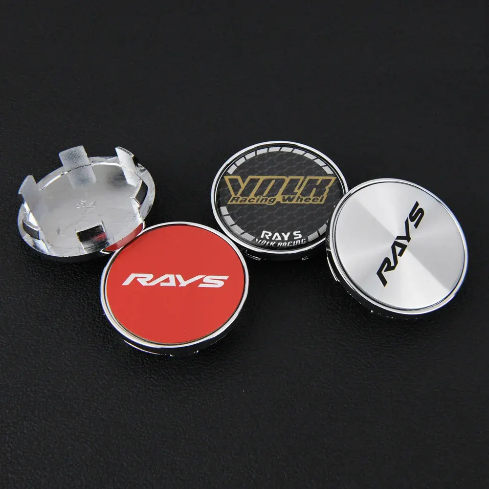 4 Stück JDM 54mm Rays Nabendeckel Nabenkappen
