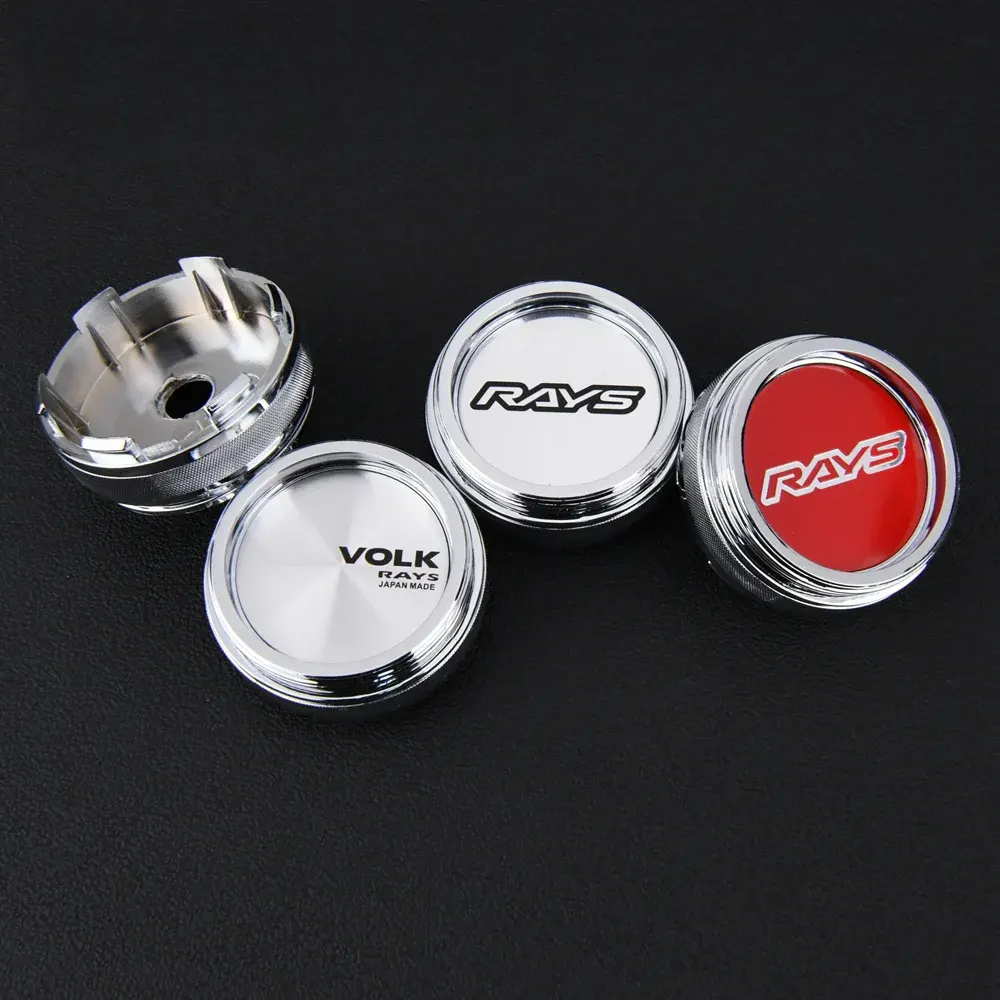 4 Stück JDM 60mm VOLK RAYS Nabendeckel Nabenkappen