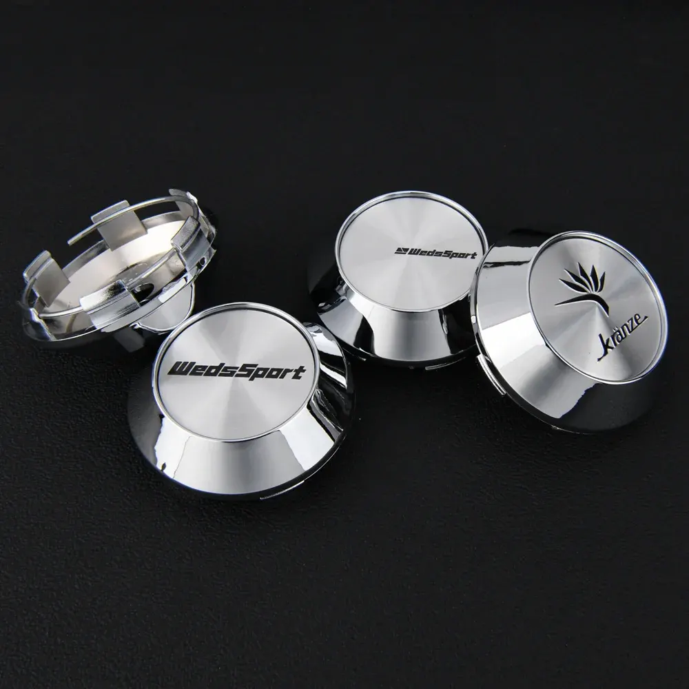 4 Stück JDM 68mm WEDSSPORT KRANZE Nabendeckel Nabenkappen