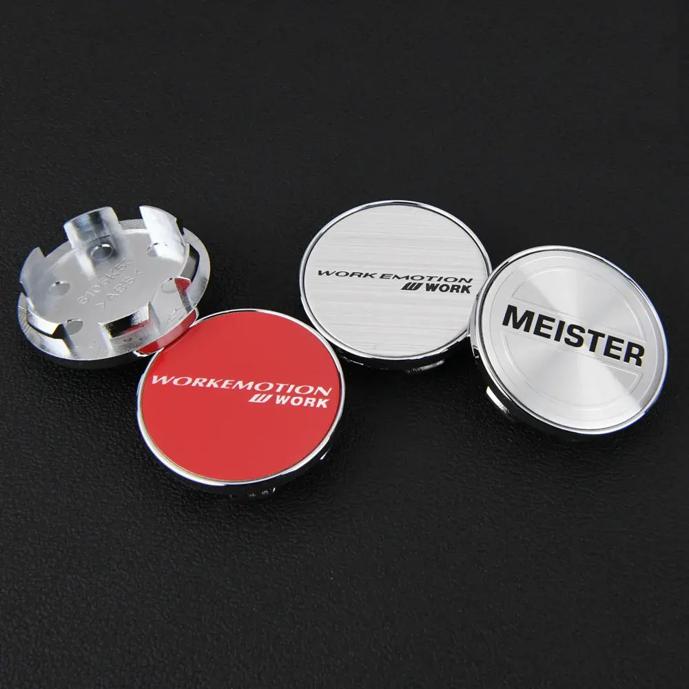 4 Stück JDM 53mm Work EQUIP MEISTER Nabendeckel Nabenkappen