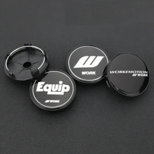 4 Stück JDM 60mm EQUIP WORK VS Nabendeckel Nabenkappen
