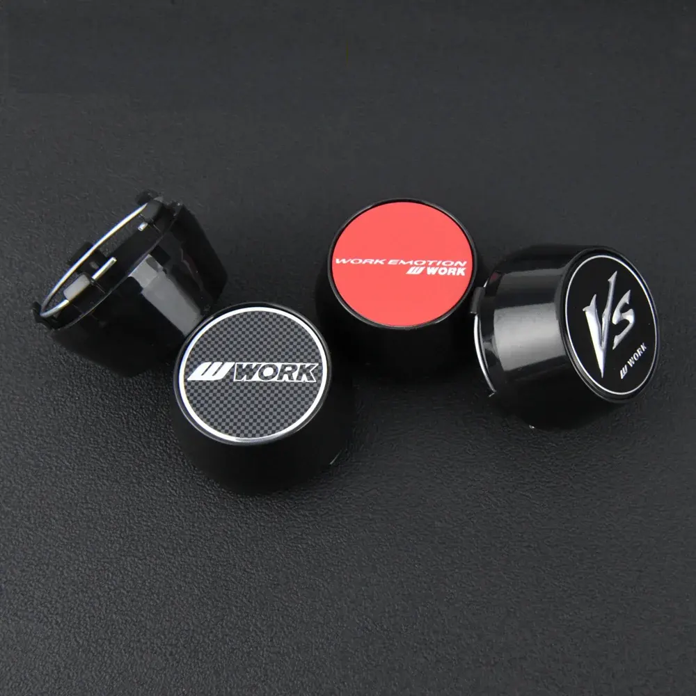 4 Stück JDM 60mm WORK MEISTER EQUIP VS Nabendeckel Nabenkappen