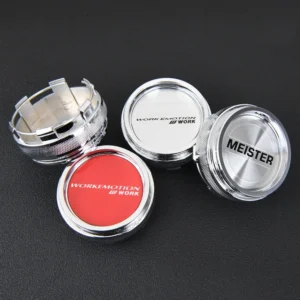 4 Stück JDM 66mm WORK MEISTER EQUIP Nabendeckel Nabenkappen