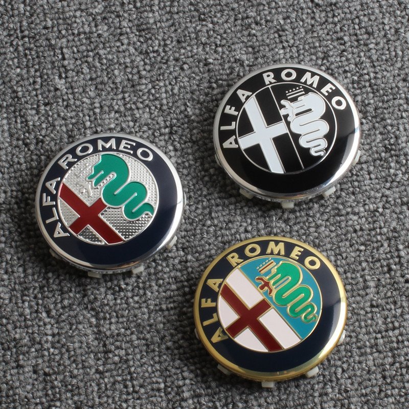 4x 60mm ALFA ROMEO Nabendeckel Radkappen giulia Stelvio