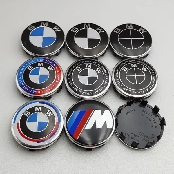 4X Für BMW Nabendeckel 50 Jahre M 55mm 56mm 3613 6850834 Radkappe - Image 2