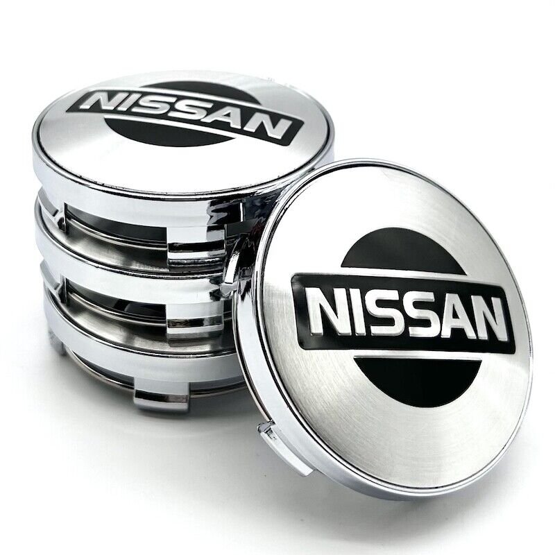 4 Stück Nissan Radnabenabdeckung Radkappe 60mm Nabendeckel
