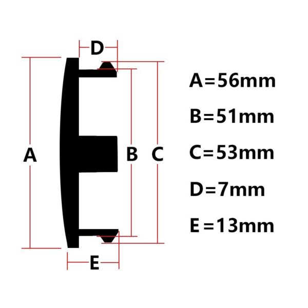 4x 56mm für OZ Racing Nabendeckel Radnabenkappen - Image 2