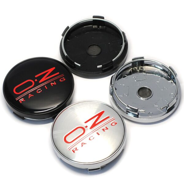 4x 60mm für OZ Racing Nabendeckel Radnabenkappen Rot logo