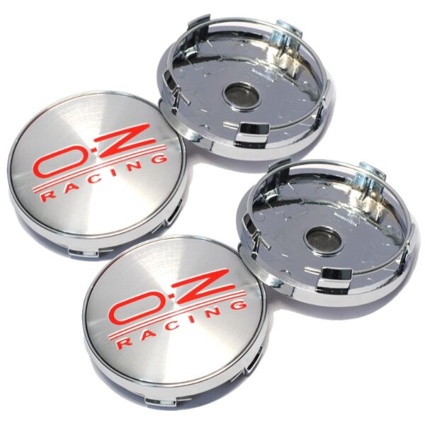 4x 60mm für OZ Racing Nabendeckel Radnabenkappen Rot logo - Image 5
