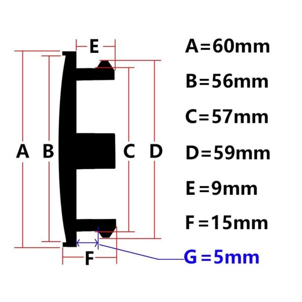 4x 60mm für OZ Racing Nabendeckel Radnabenkappen Rot logo - Image 4