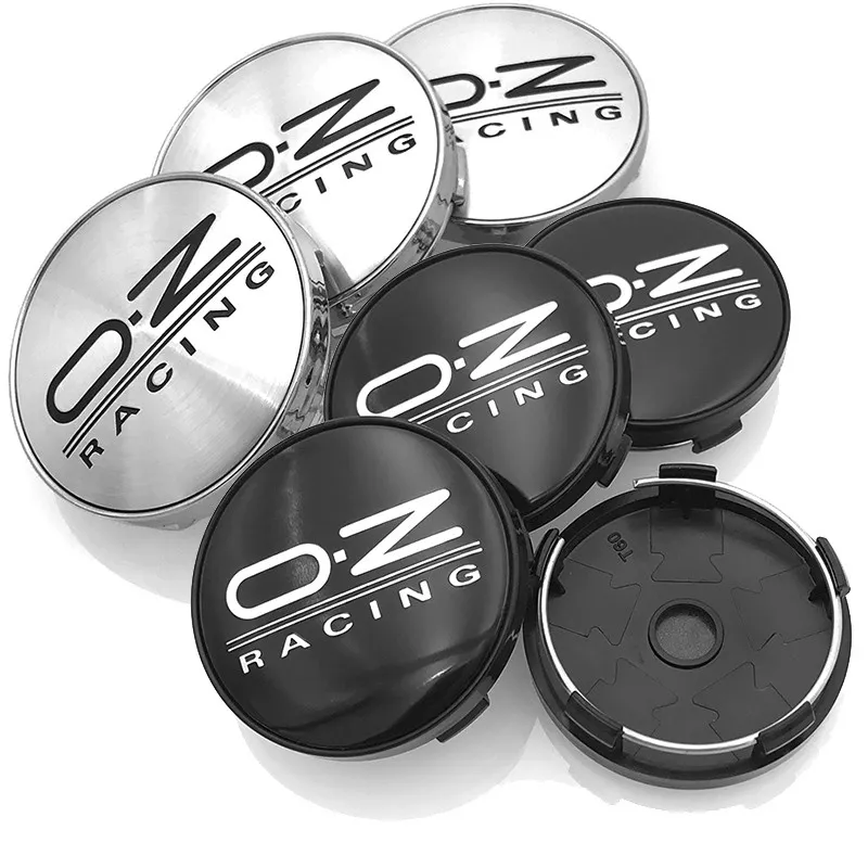 4x 60mm für OZ Racing Nabendeckel Radnabenkappen Silber