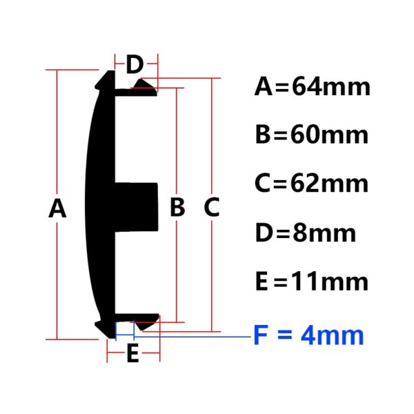 4x 64mm für OZ Racing Nabendeckel Radnabenkappen - Image 2