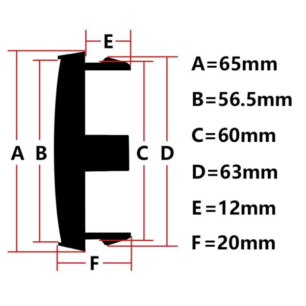 4x 65mm für OZ Racing Nabendeckel Radnabenkappen - Image 2