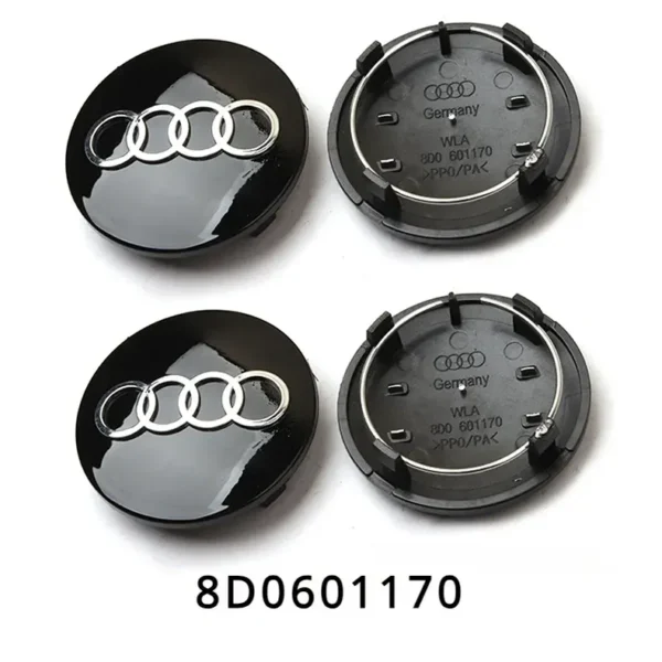 4X Audi 68mm Nabendeckel 8D0601170 - Image 2