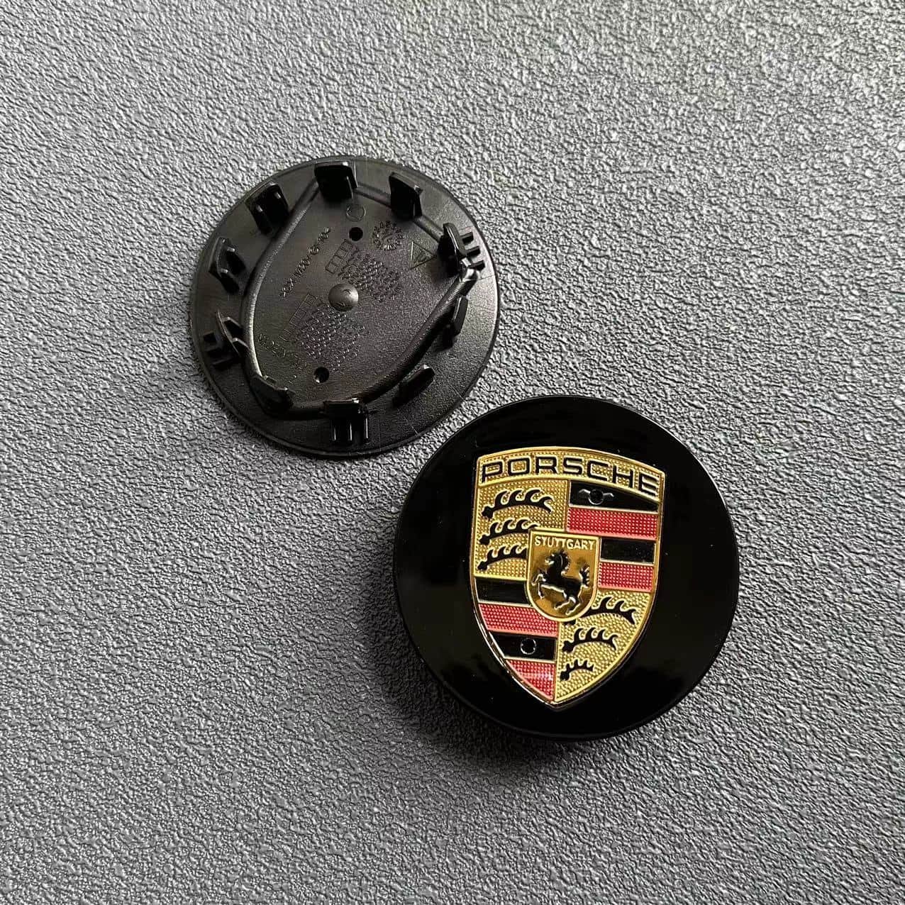 76mm Porsche Nabendeckel Radkappen 7L5601149 7PP601149 Gold/Schwarz - Image 2