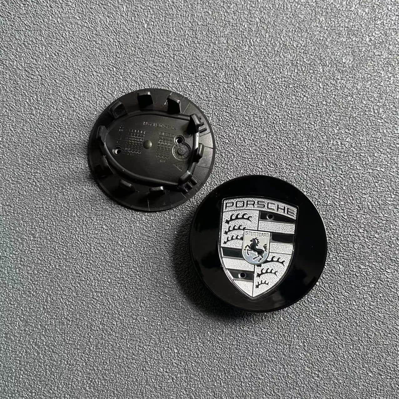 Porsche Nabendeckel 76mm Radkappen 7L5601149 7PP601149 Schwarz/Sliber - Image 4