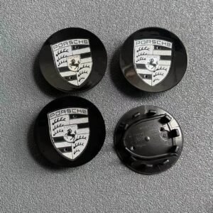 Porsche Nabendeckel 76mm Radkappen 7L5601149 7PP601149 Schwarz/Sliber