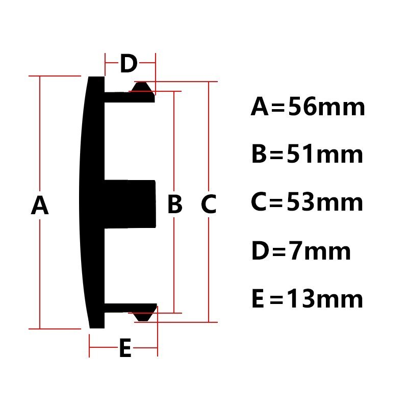 4X Opel 56mm Nabendeckel Radkappen Schwarz - Image 2