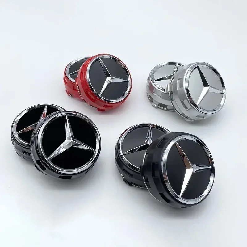 4 Stück 75mm Mercedes-Benz A/B/C/E/S Nabendeckel - Image 4