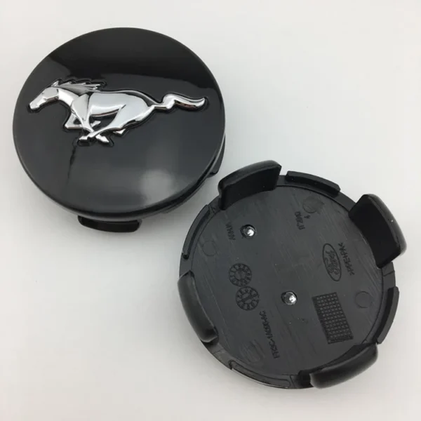 4 Stück Ford 55mm Mustang Radnabendeckel Schwarz 2449776 - Image 2