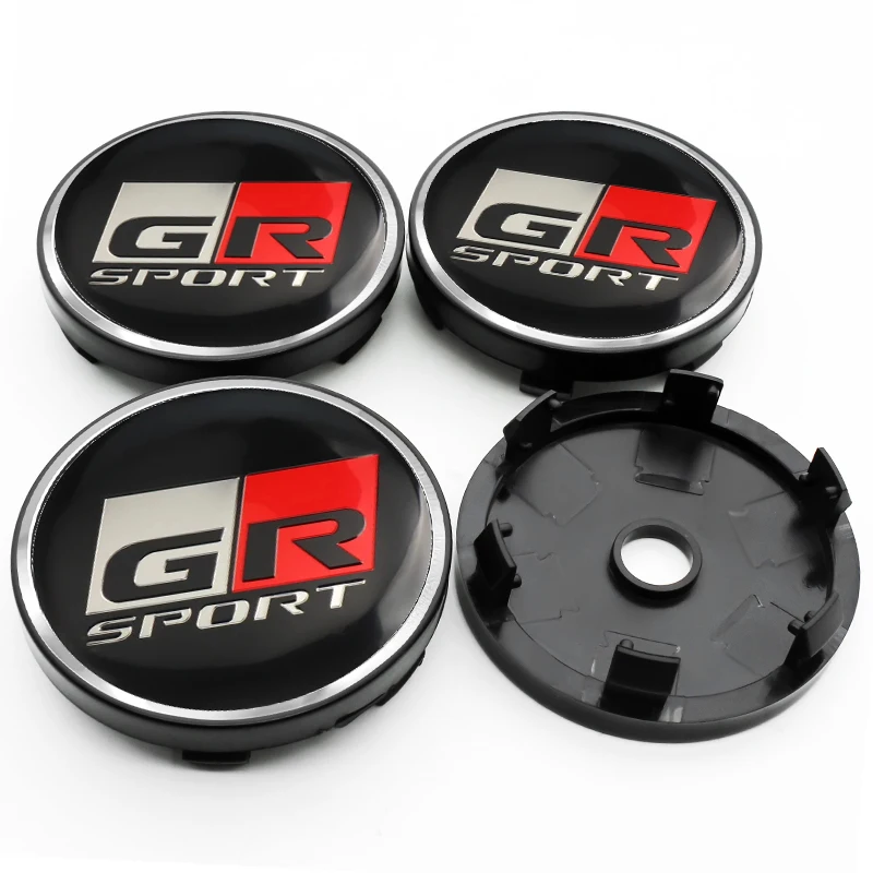 4x 60mm für GR Gazoo Racing Nabendeckel Radnabenkappen Silber - Image 3