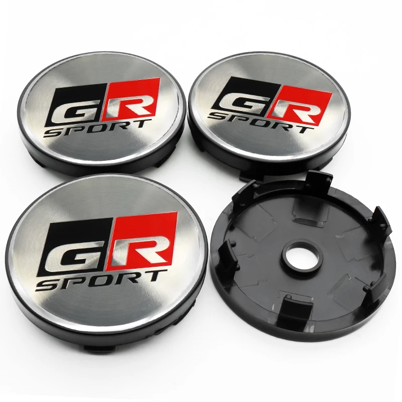 4x 60mm für GR Gazoo Racing Nabendeckel Radnabenkappen Silber - Image 5