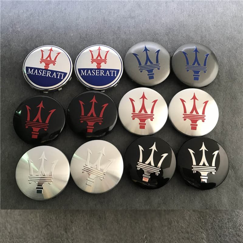 Maserati 4 Stück 60mm Nabendeckel Radkappen