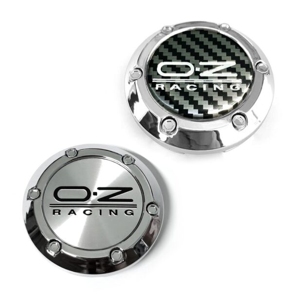 4x 66mm für OZ Racing Nabendeckel Radnabenkappen Silber