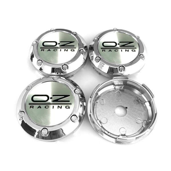 4x 66mm für OZ Racing Nabendeckel Radnabenkappen Silber - Image 3