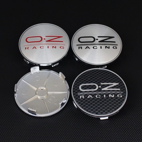 4x 68mm für OZ Racing Nabendeckel Radnabenkappen Silber