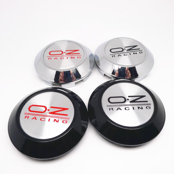 4x 77mm für OZ Racing Nabendeckel Radnabenkappen Silber