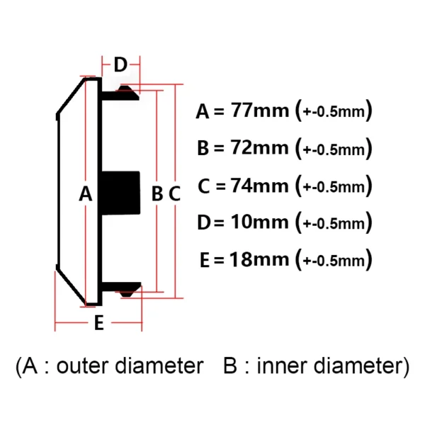 4x 77mm für OZ Racing Nabendeckel Radnabenkappen Silber - Image 6