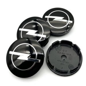 4X Opel 56mm Nabendeckel Radkappen Schwarz