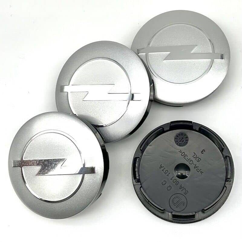 4X Opel 56mm Nabendeckel Radkappen Schwarz