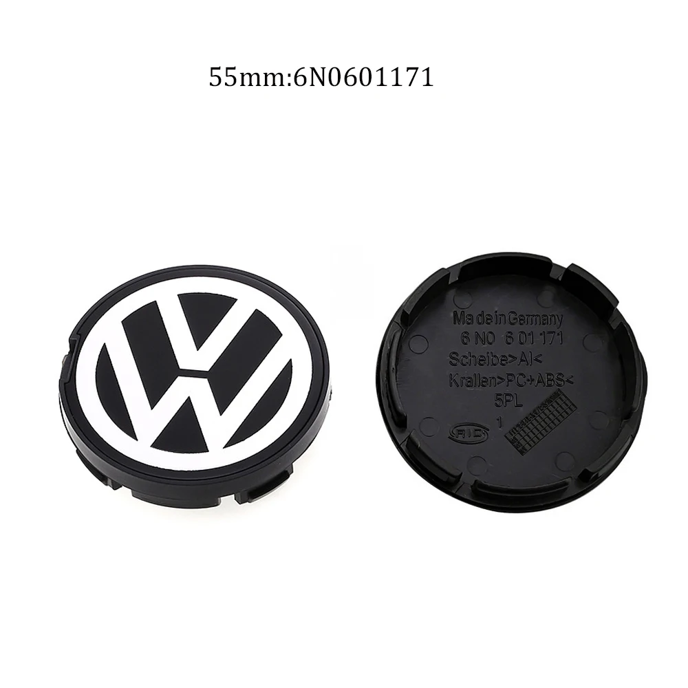 4X Volkswagen 55mm Nabendeckel Radkappen 6N0601171 - Image 2