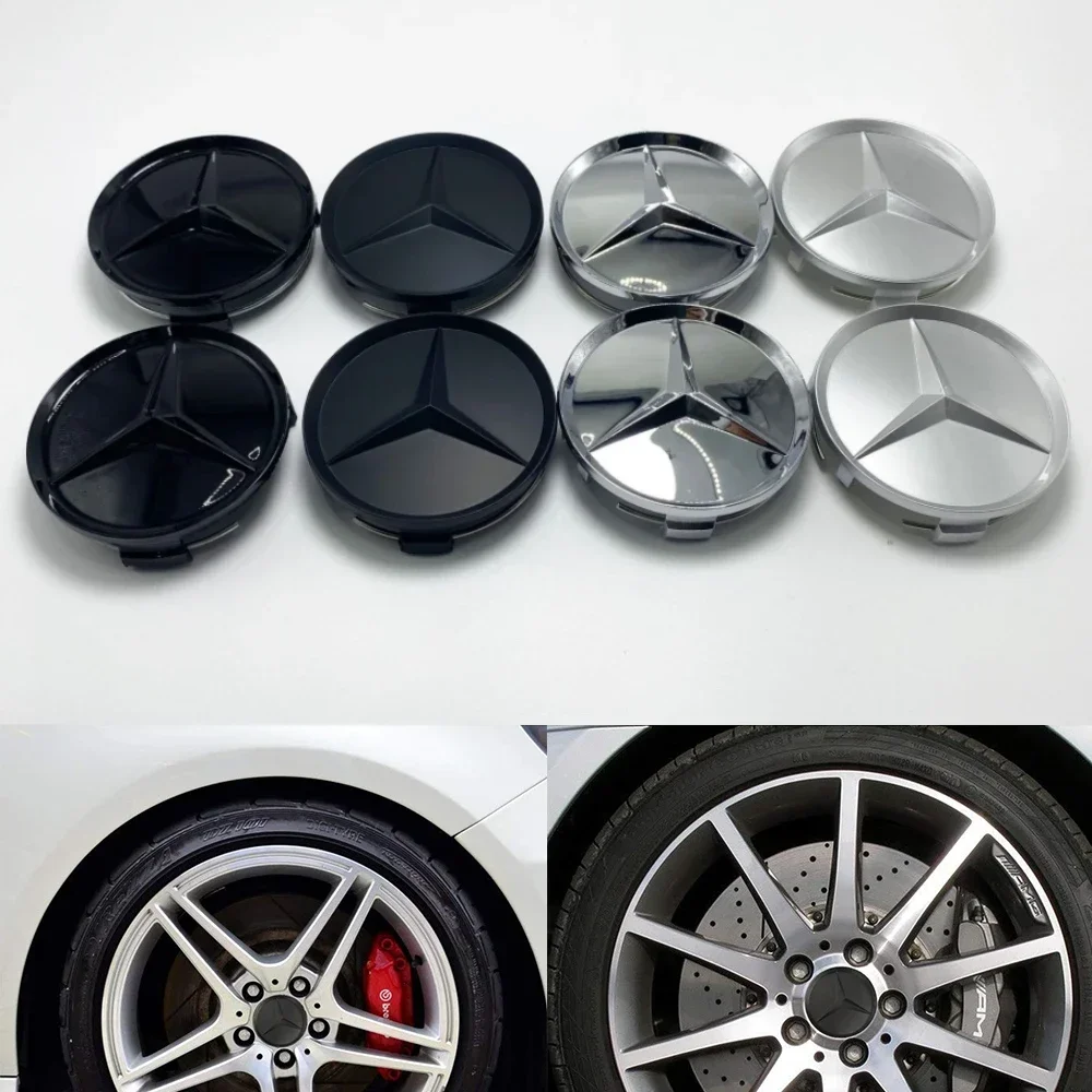 4 Stück 75mm Radnabenabdeckung Mercedes-Benz Nabendeckel - Image 7
