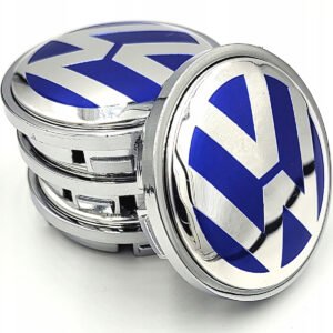 4X Volkswagen 56mm Nabendeckel Radkappen 1J0601171 Blau