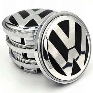 4X Volkswagen 56mm Nabendeckel Radkappen 1J0601171 Schwarz