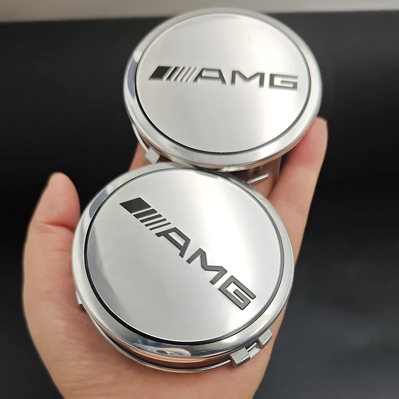 4 Stück 75mm AMG Radnabenabdeckung Mercedes-Benz Nabendeckel - Image 3