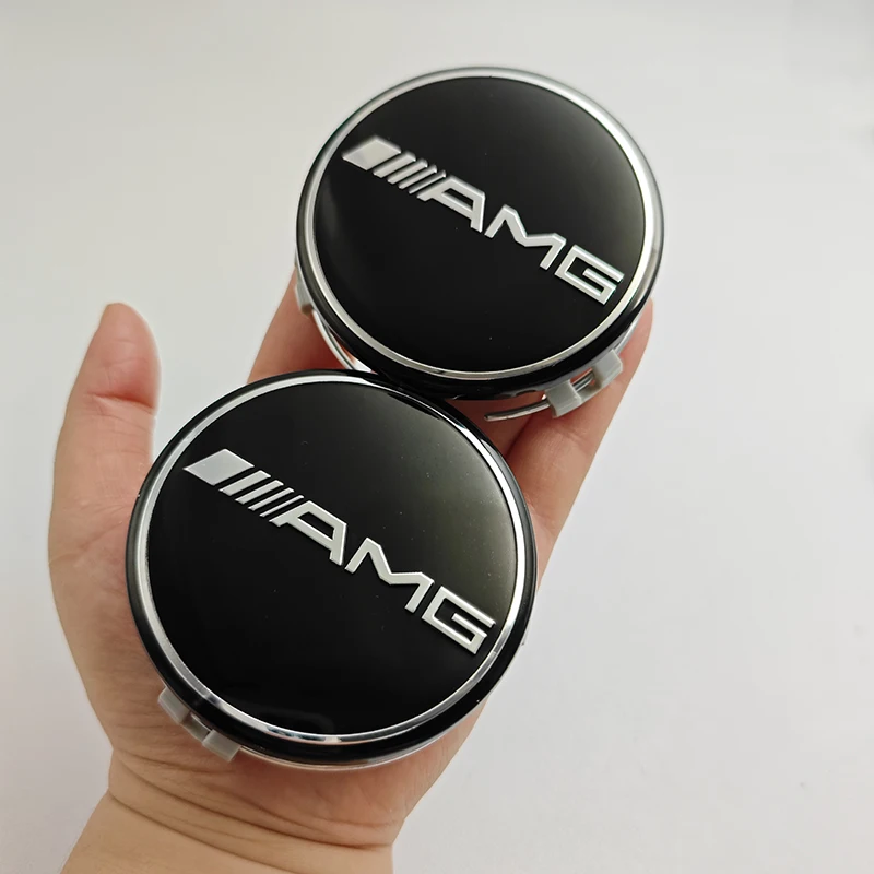 4 Stück 75mm AMG Radnabenabdeckung Mercedes-Benz Nabendeckel - Image 2
